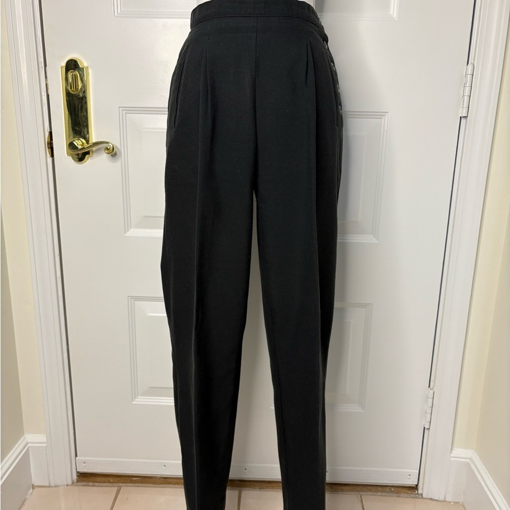 Eloquence by Paul Harris High Rise Pleated Black Women's Pants. Vintage. Size 9